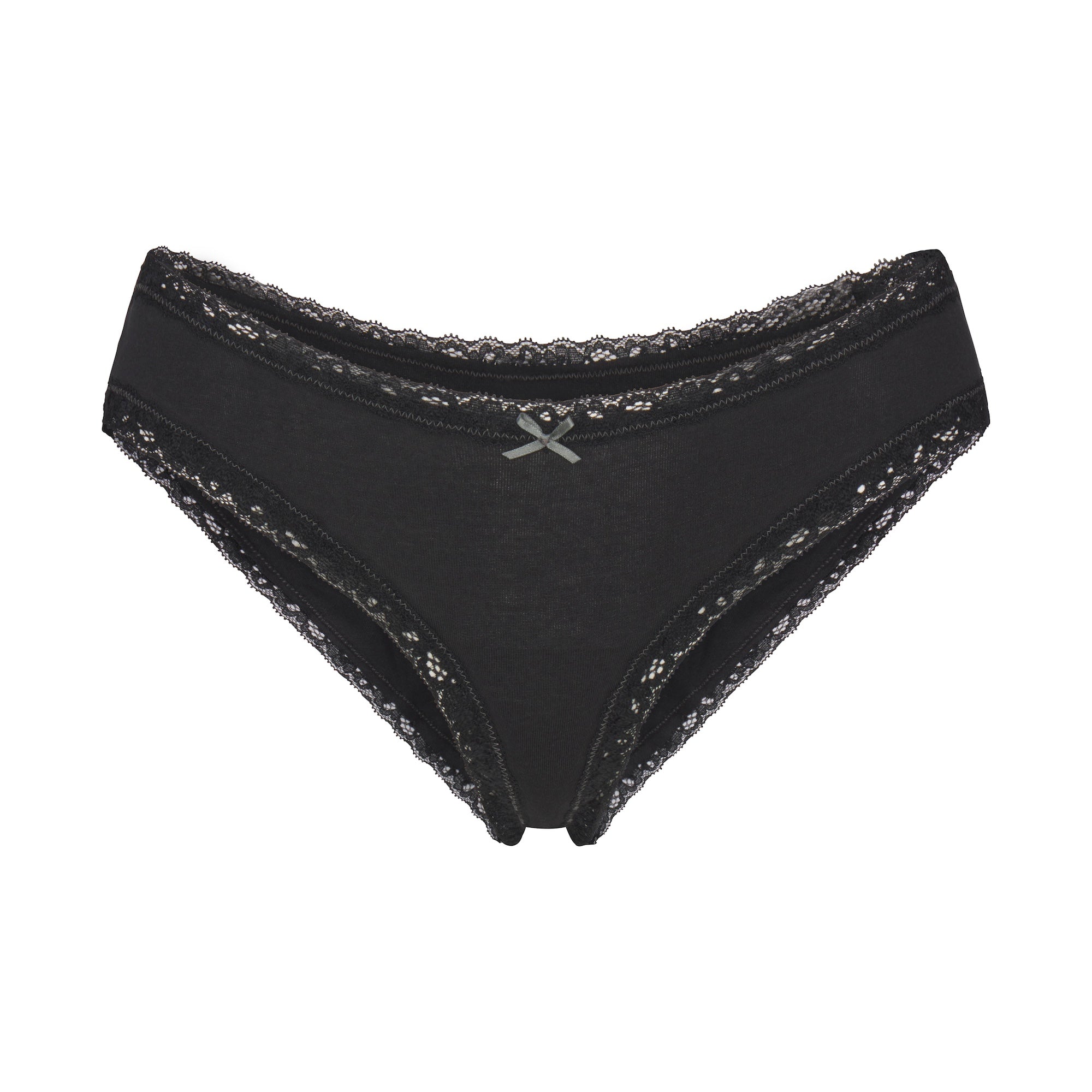 SKIMS LIGHTWEIGHT COTTON LACE BRIEF | SOOT