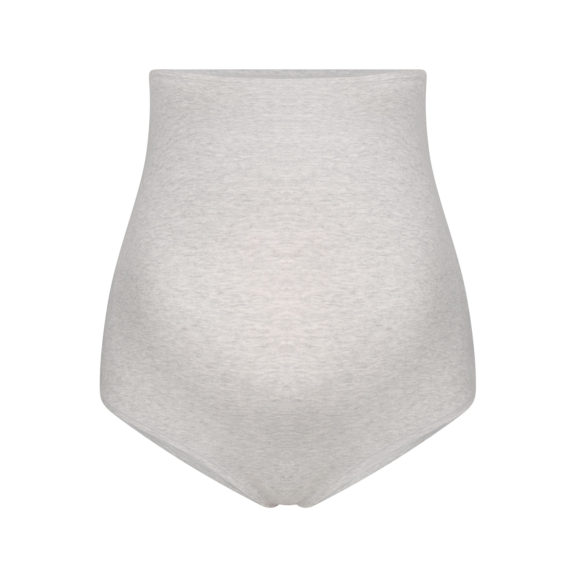 SKIMS COTTON JERSEY MATERNITY HIGH-WAISTED BRIEF | LIGHT HEATHER GREY