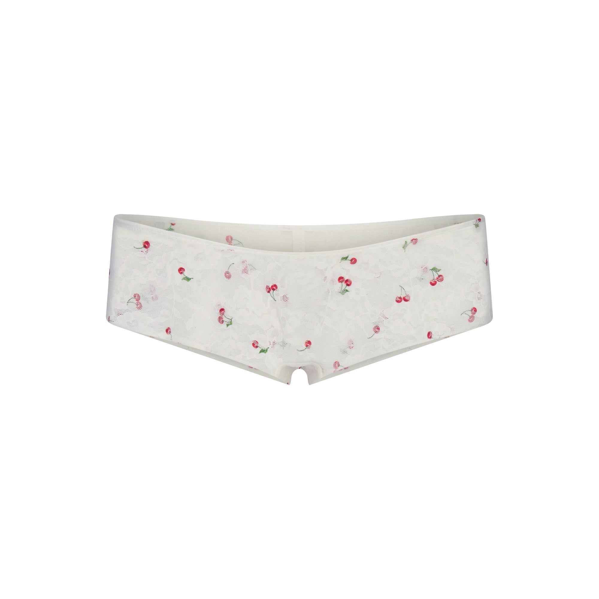 SKIMS STRETCH LACE HIPSTER | IVORY CHERRY PRINT