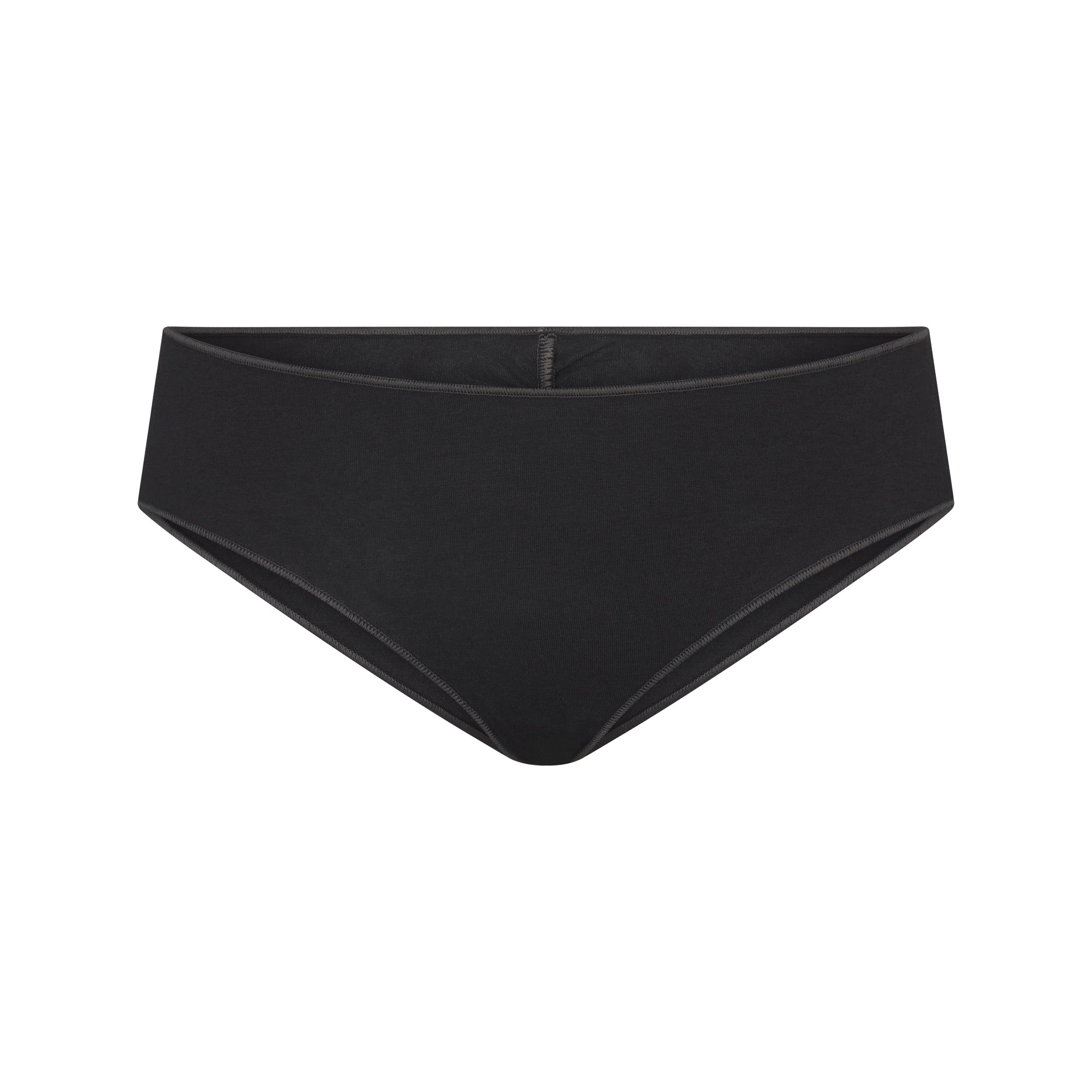 SKIMS LIGHTWEIGHT COTTON RUCHED BACK HIPSTER | SOOT TONAL