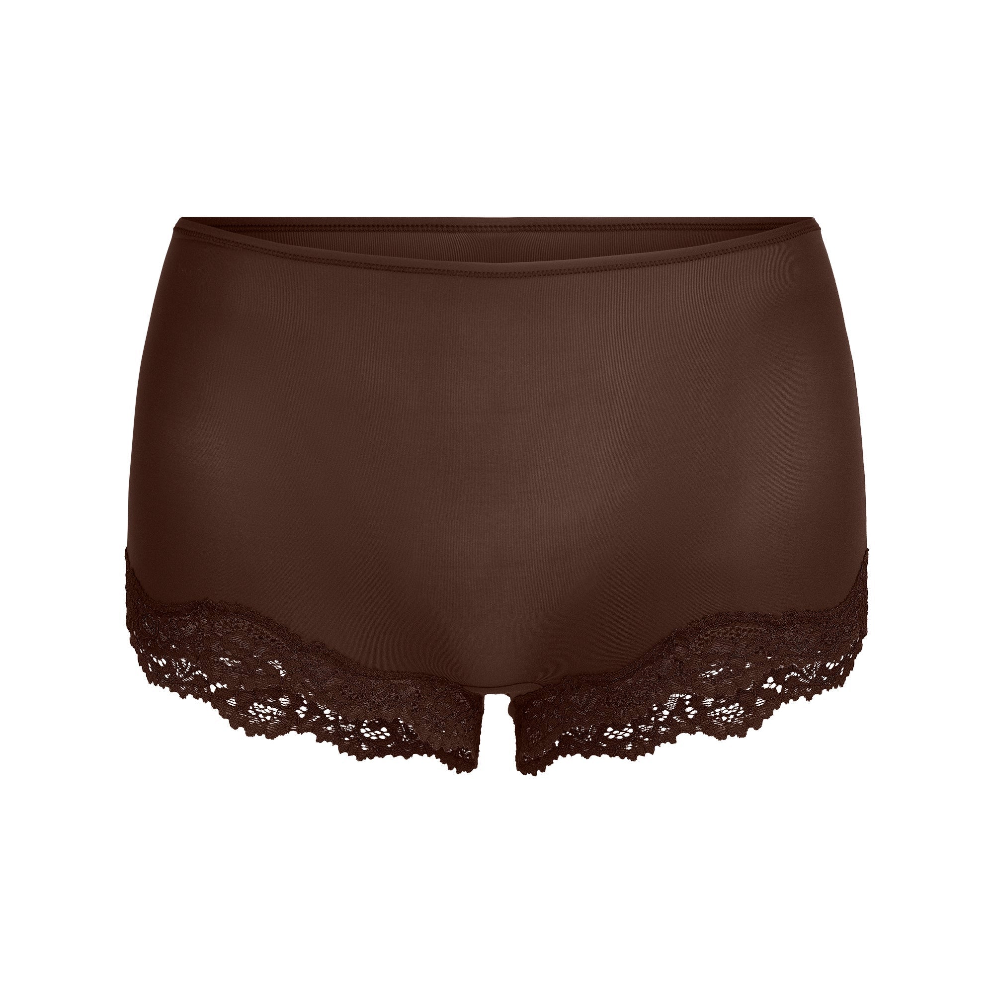 SKIMS FITS EVERYBODY LACE BOY SHORT | ESPRESSO