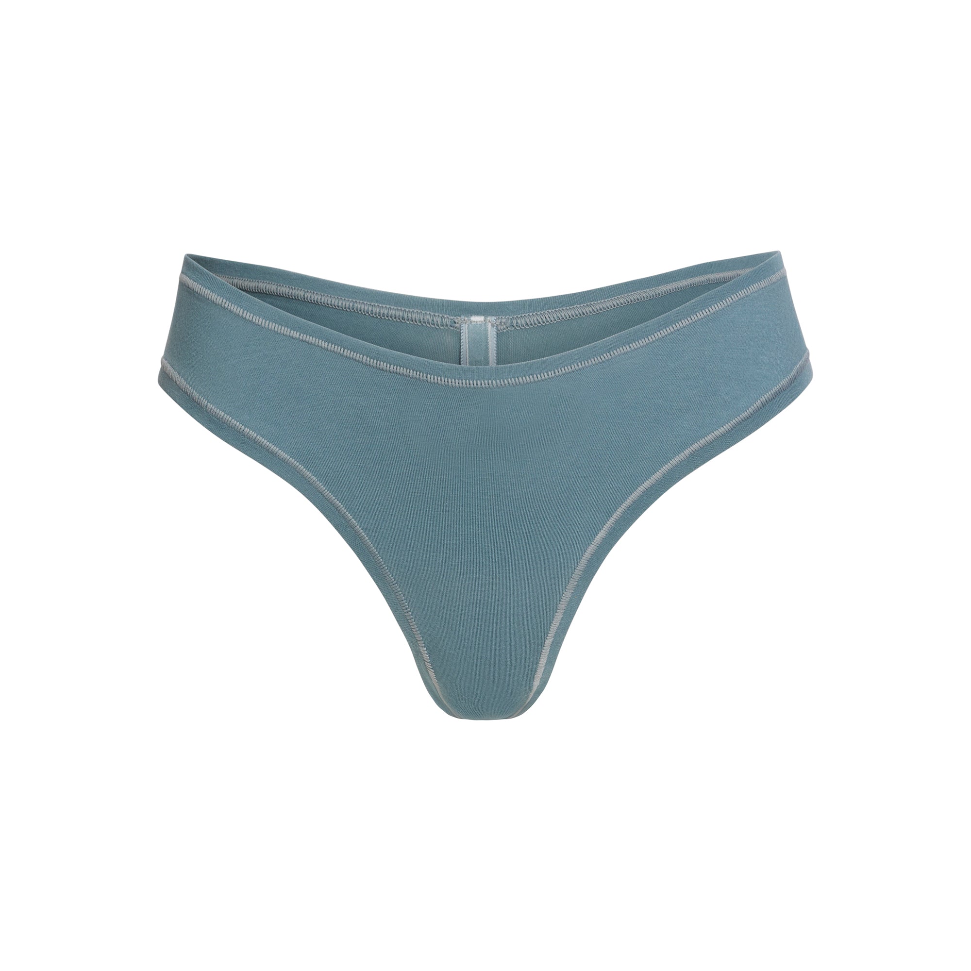 SKIMS COTTON JERSEY DIPPED THONG | KYANITE