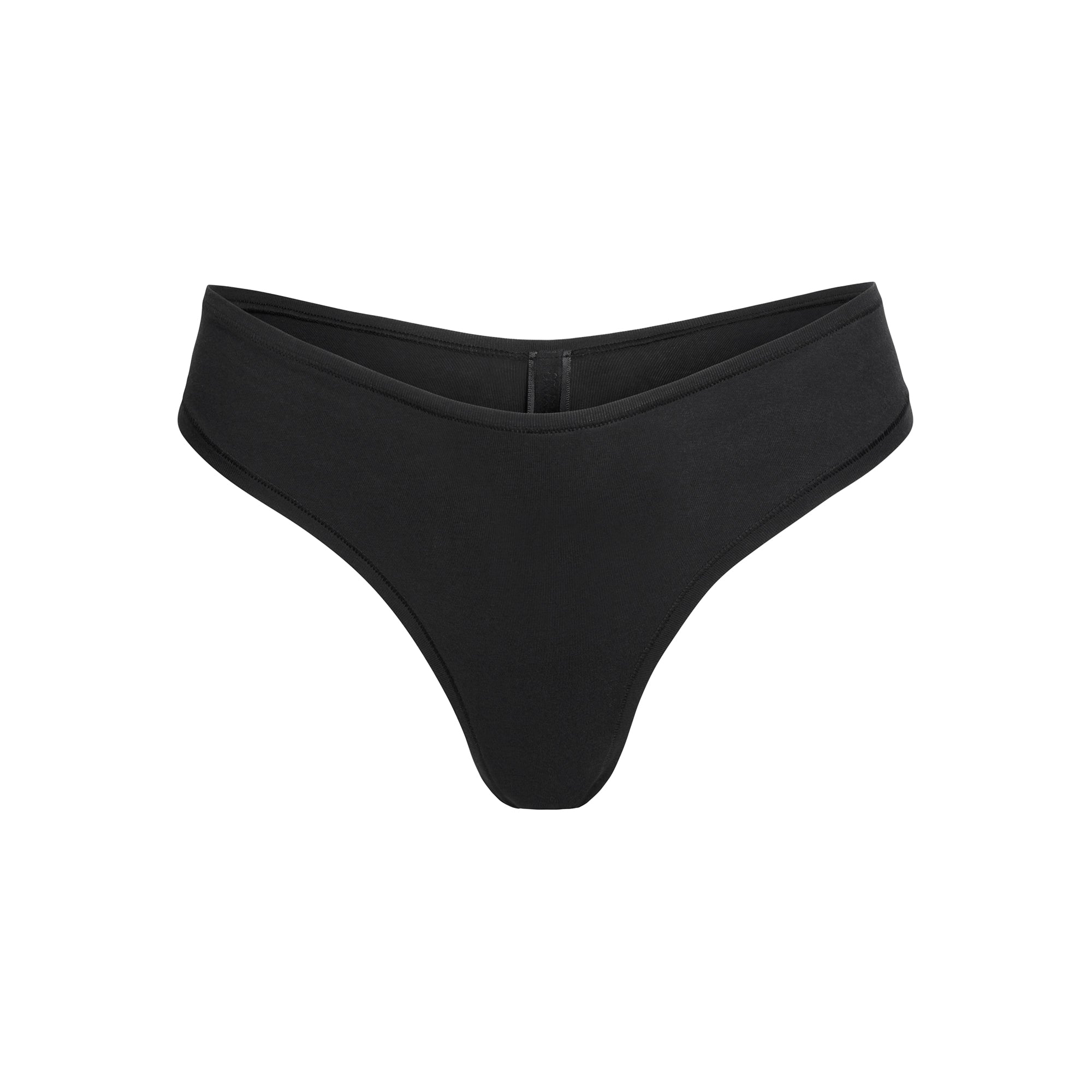 SKIMS COTTON JERSEY DIPPED THONG | SOOT