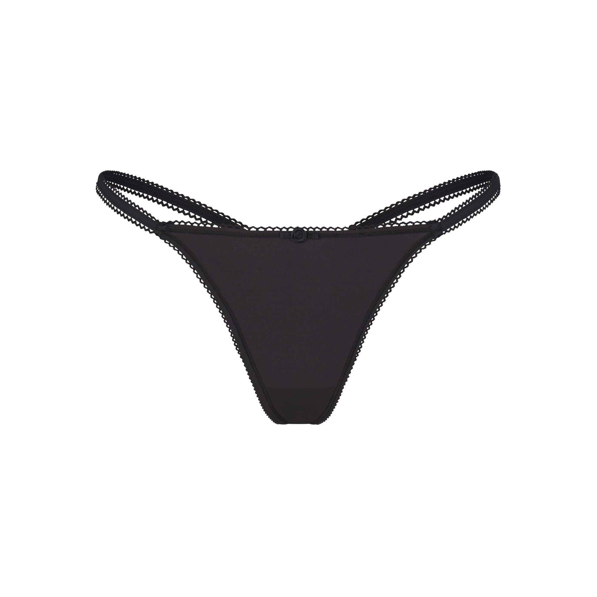 SKIMS FITS EVERYBODY PICOT STRING THONG | ONYX