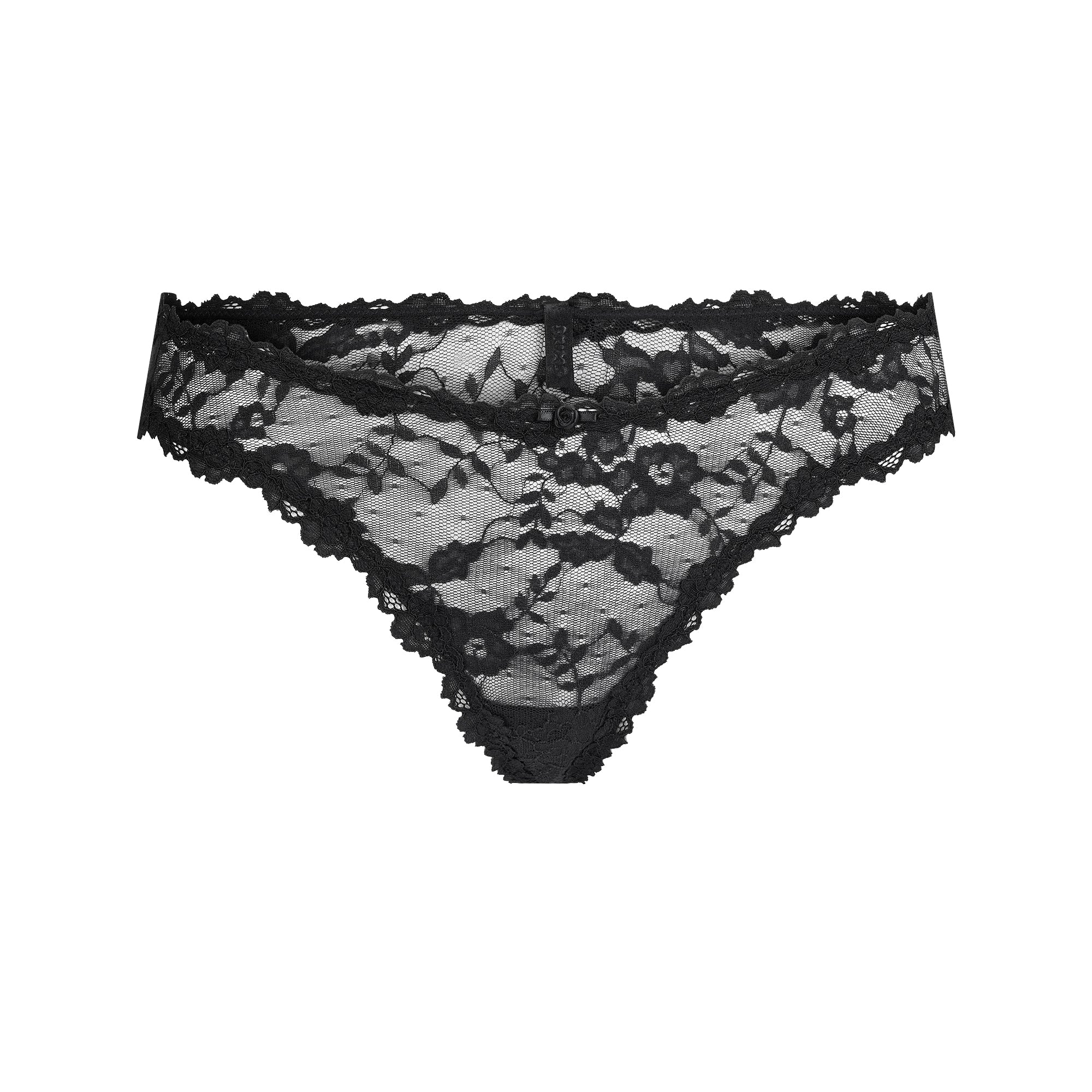 SKIMS STRETCH LACE DIPPED THONG | SOOT