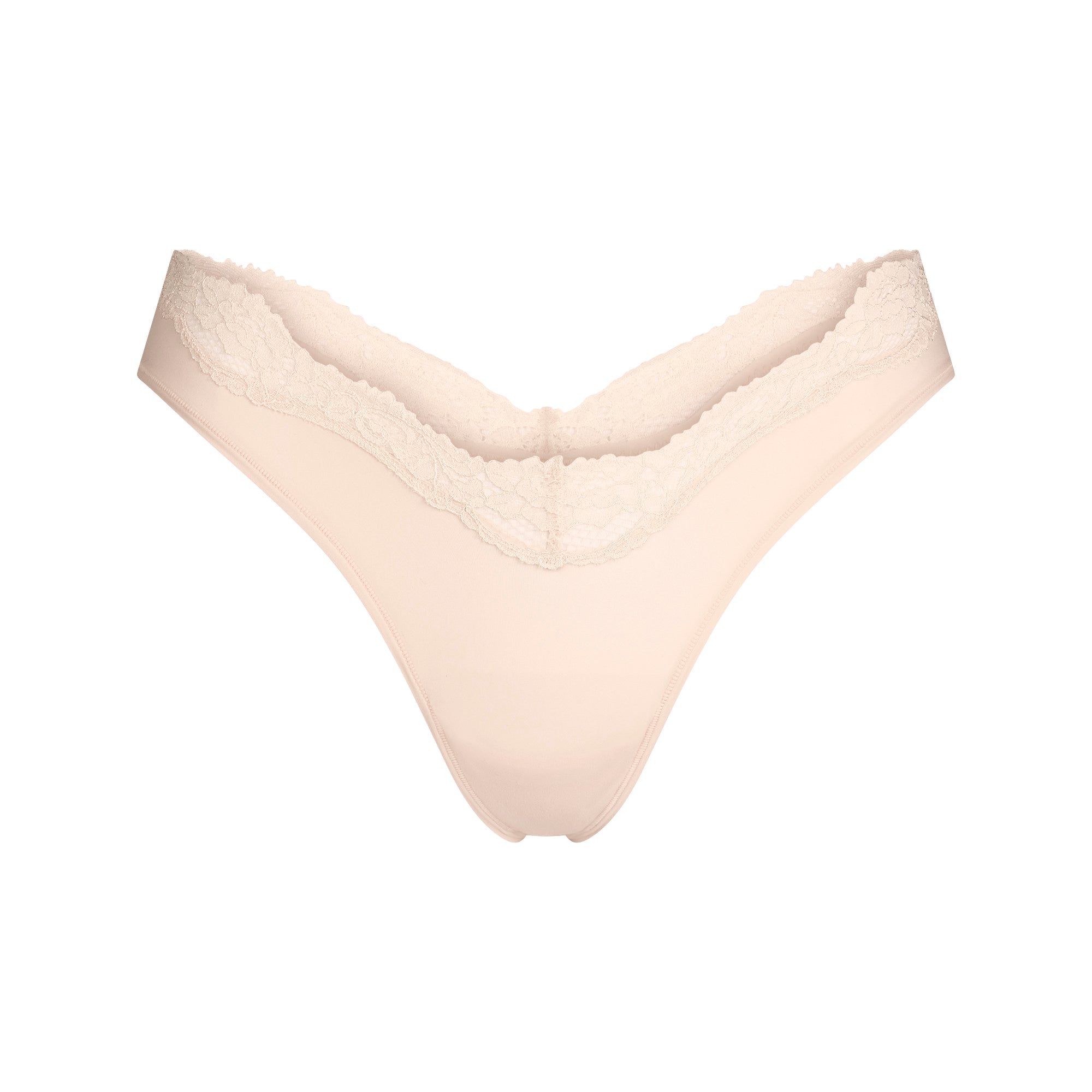 SKIMS FITS EVERYBODY LACE DIPPED THONG | PRIMROSE