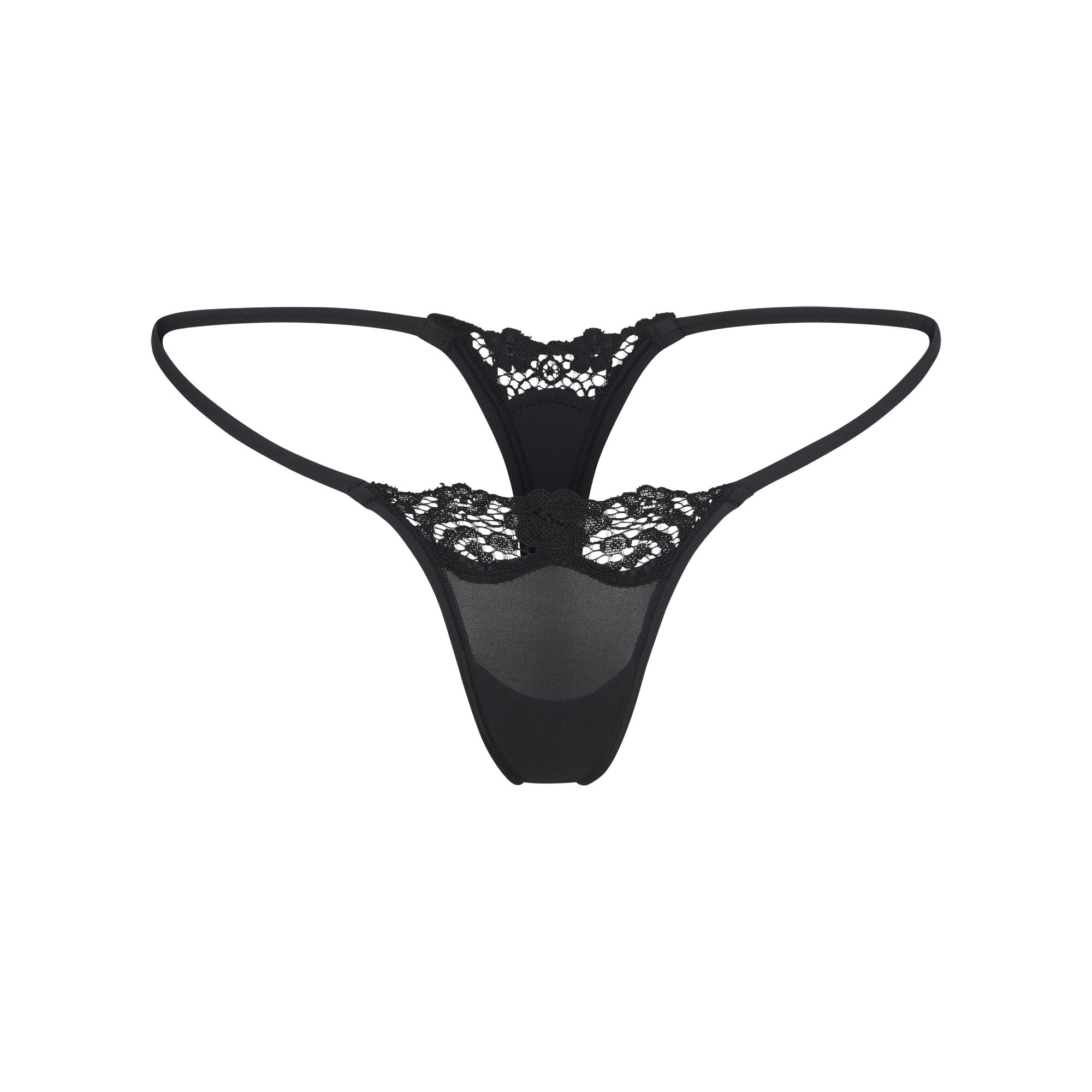 SKIMS FITS EVERYBODY LACE STRING THONG | ONYX