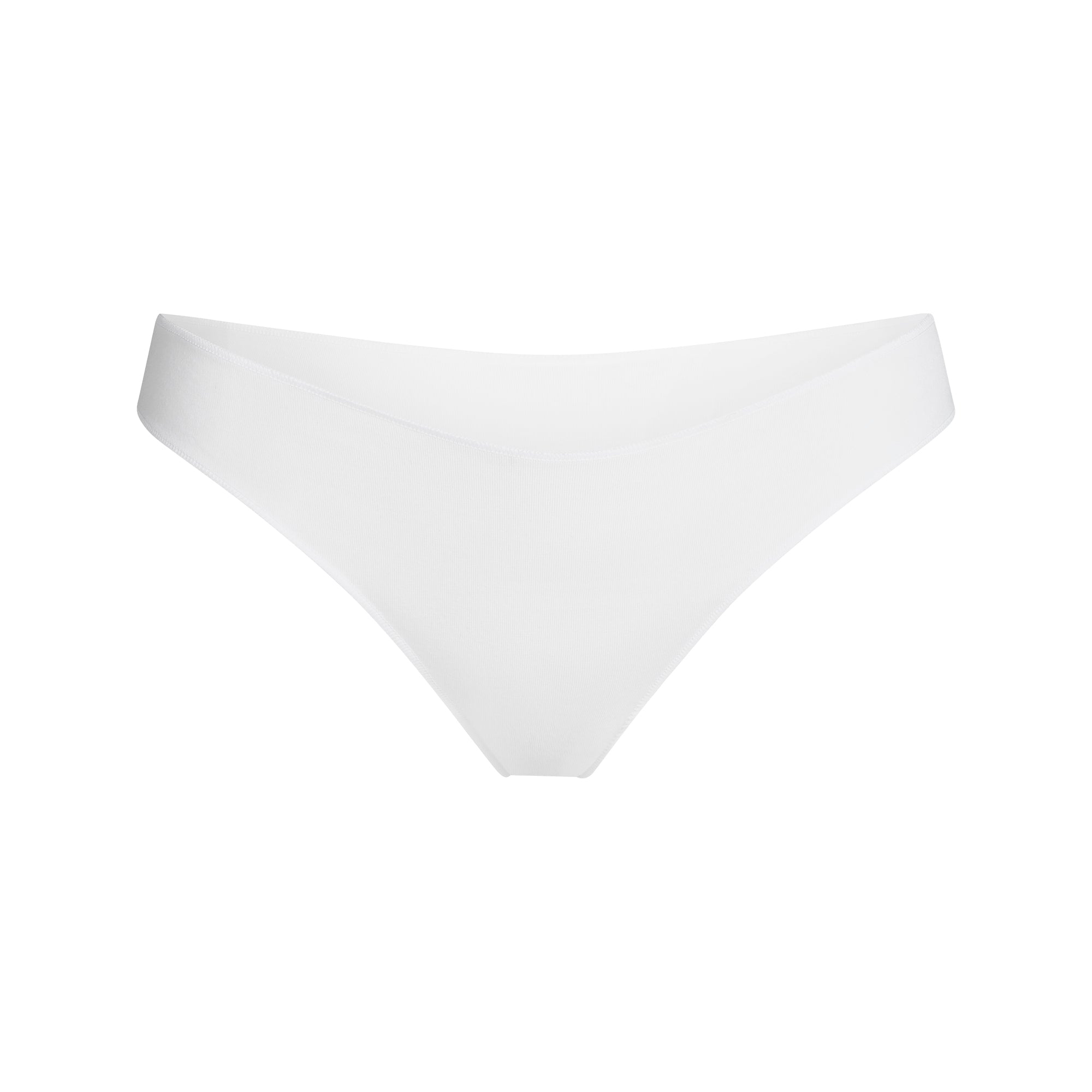 SKIMS LIGHTWEIGHT COTTON THONG | SNOW