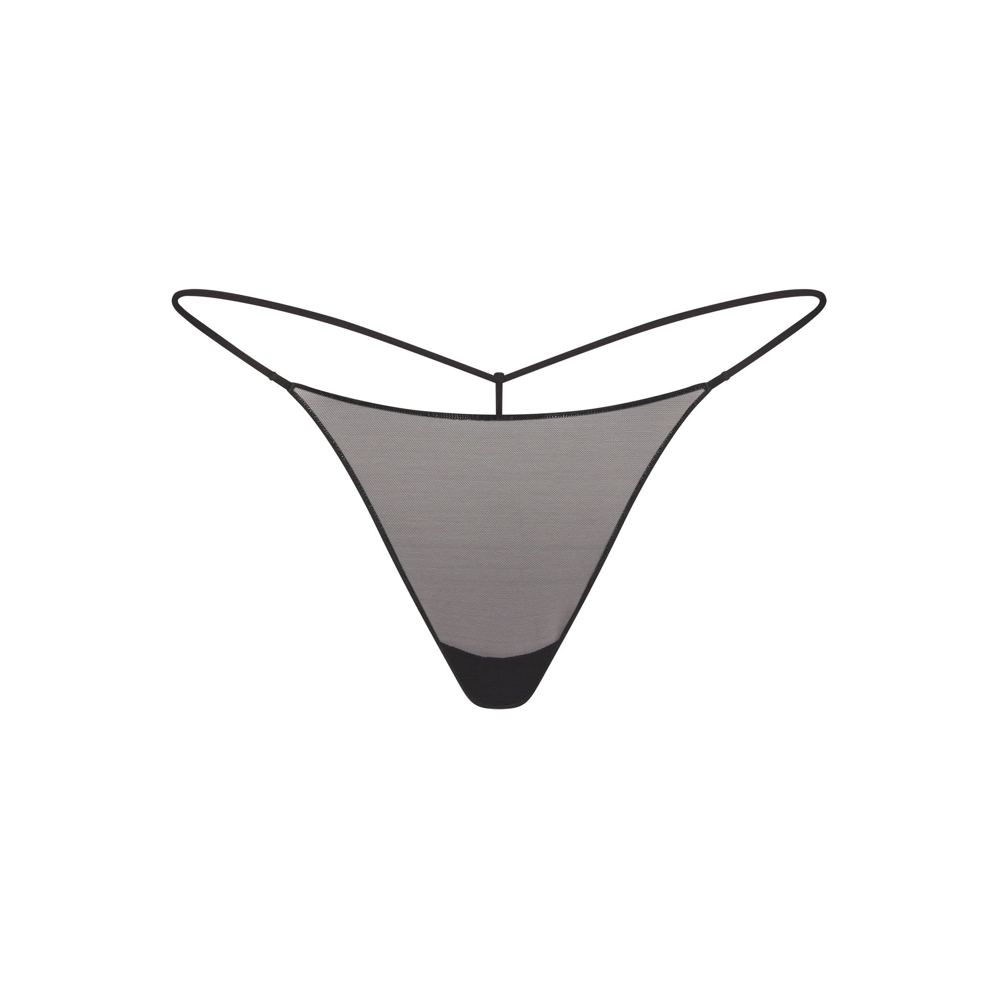 SKIMS ULTRA FINE MESH STRING THONG | OBSIDIAN
