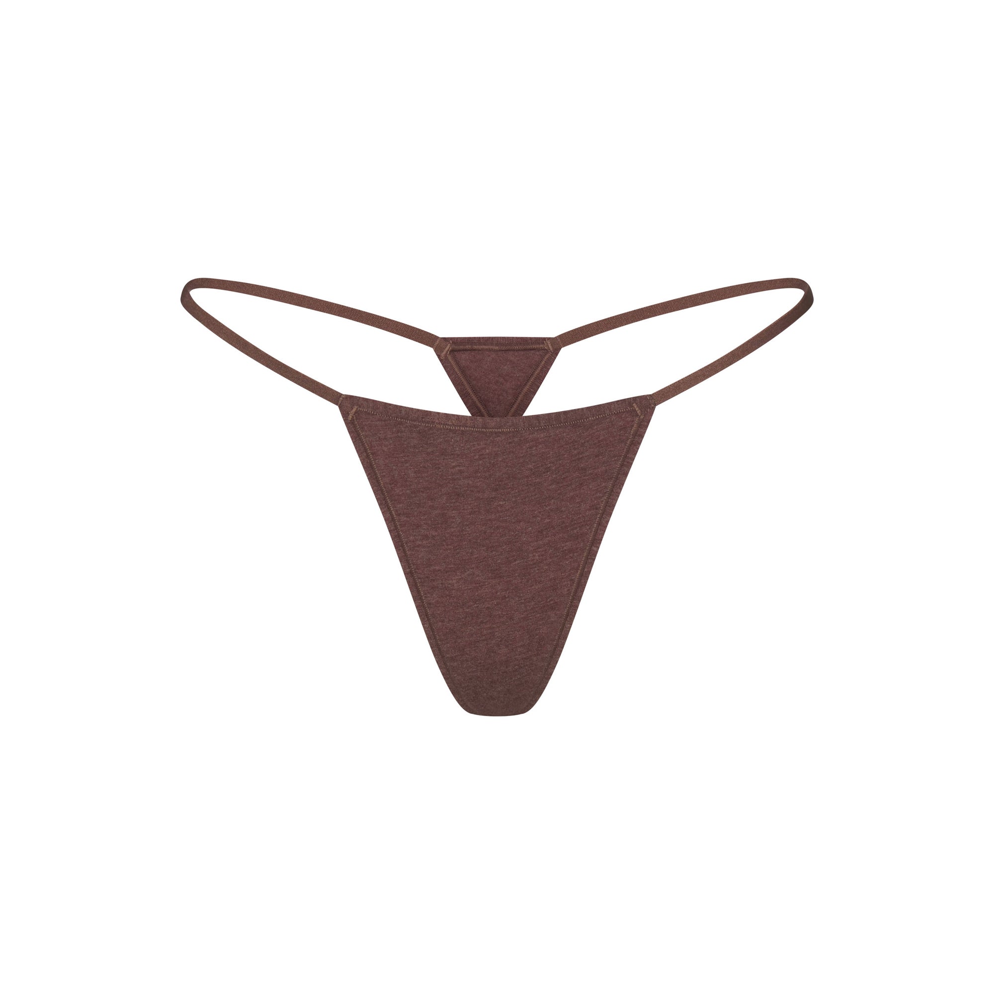 SKIMS EVERYDAY COTTON STRING THONG | COCOA HEATHER