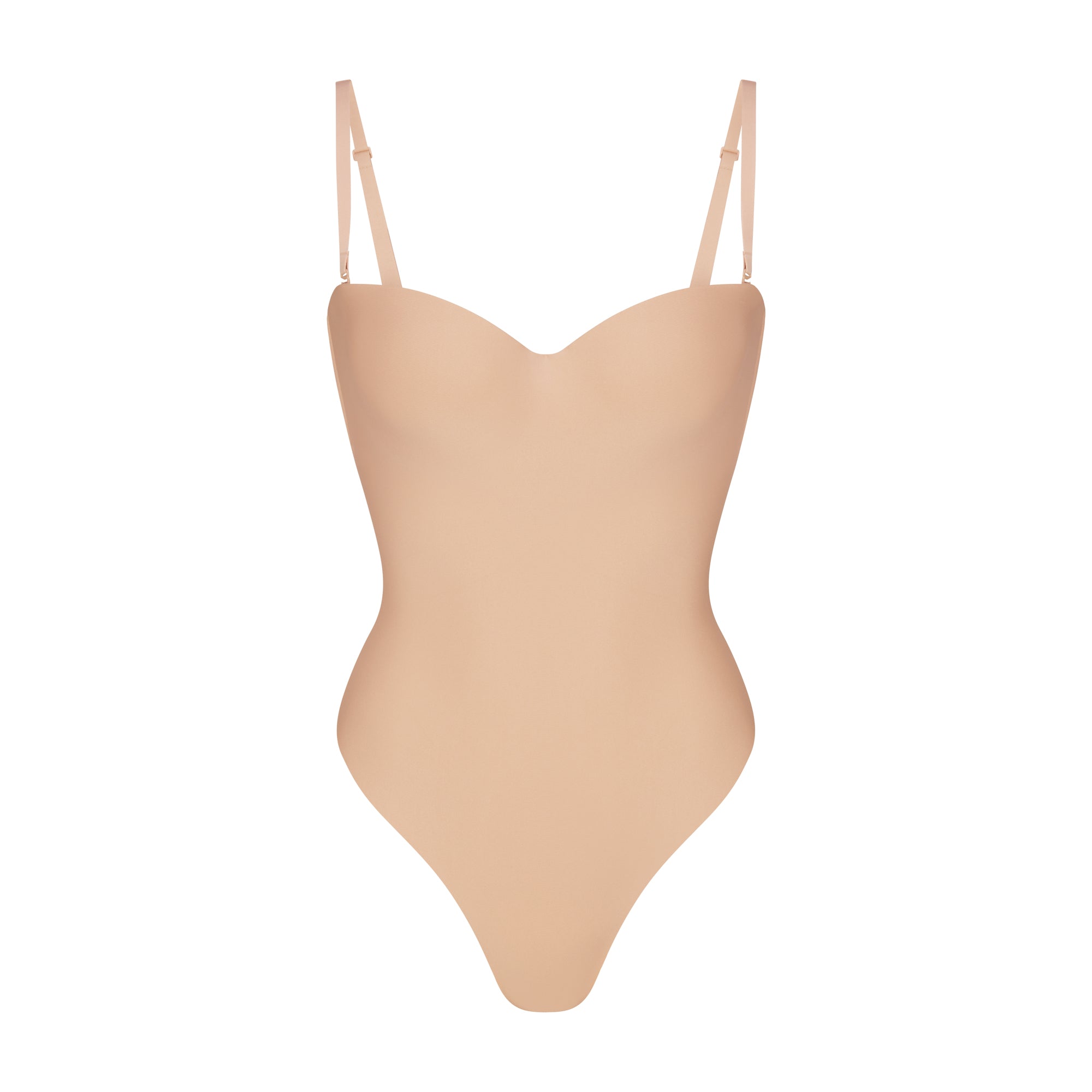 SKIMS BODY UNDERWIRE THONG BODYSUIT | CLAY