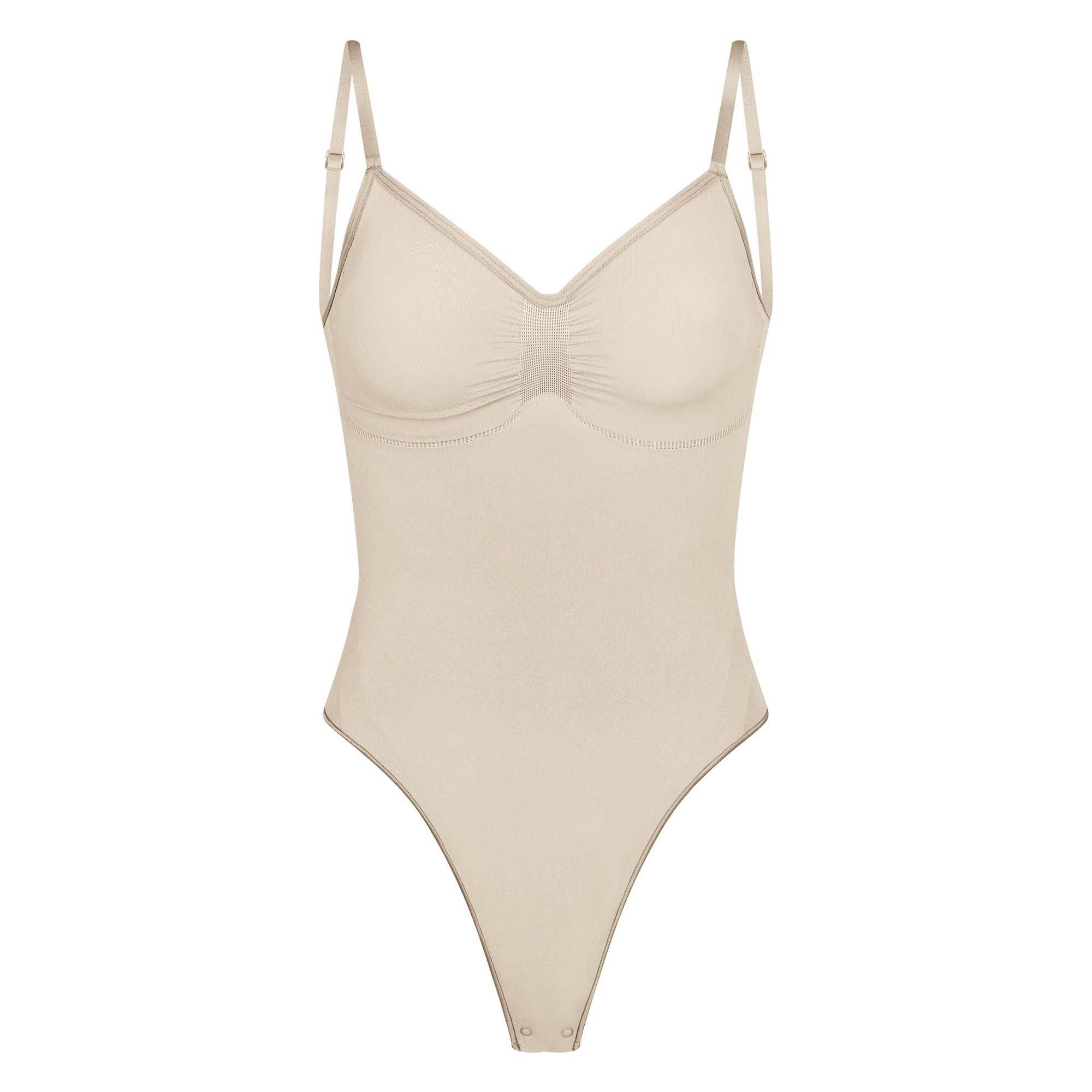 SKIMS SEAMLESS SCULPT LOW BACK THONG BODYSUIT | SAND
