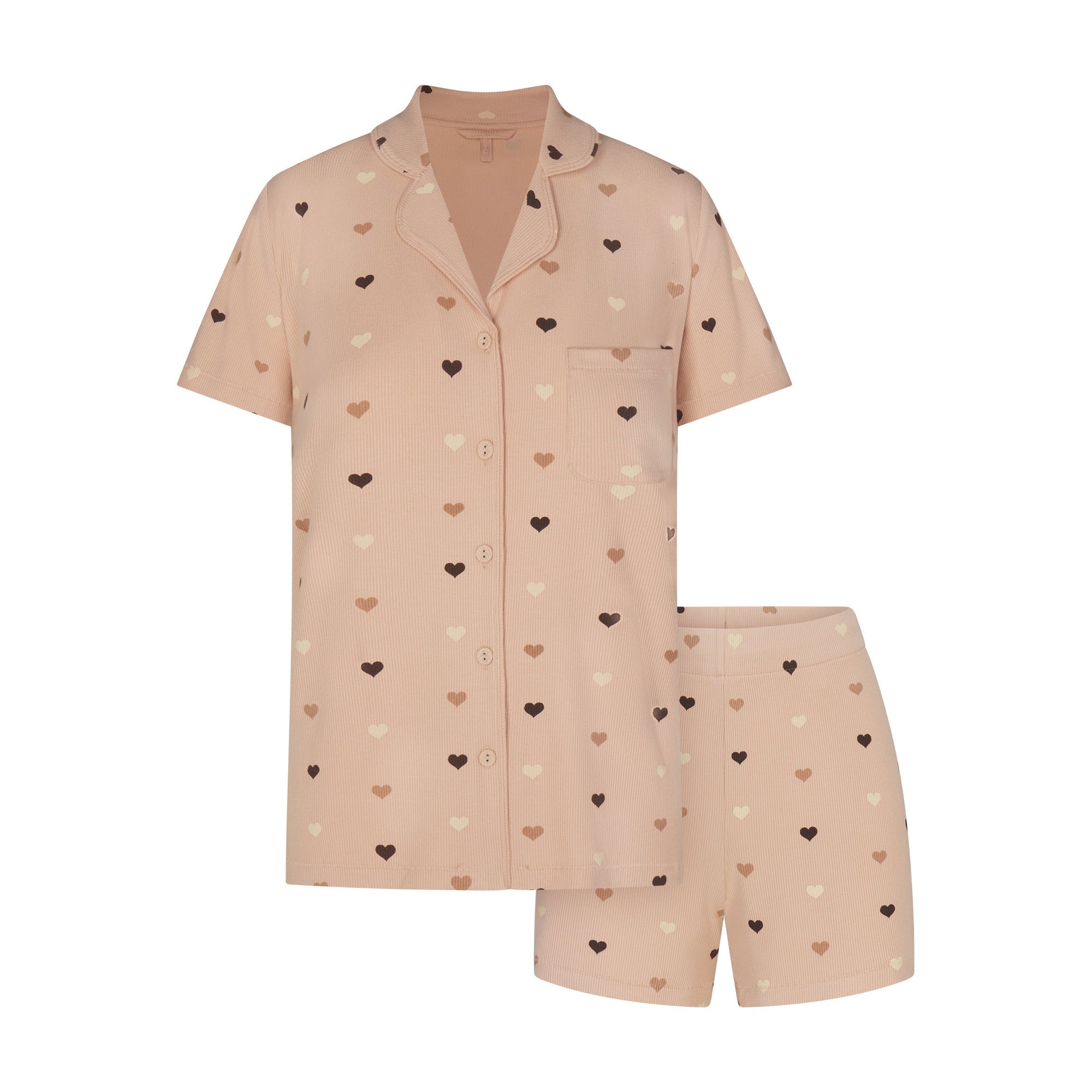 SKIMS SOFT LOUNGE SHORT SLEEP SET | MICA MINI HEART HALFDROP