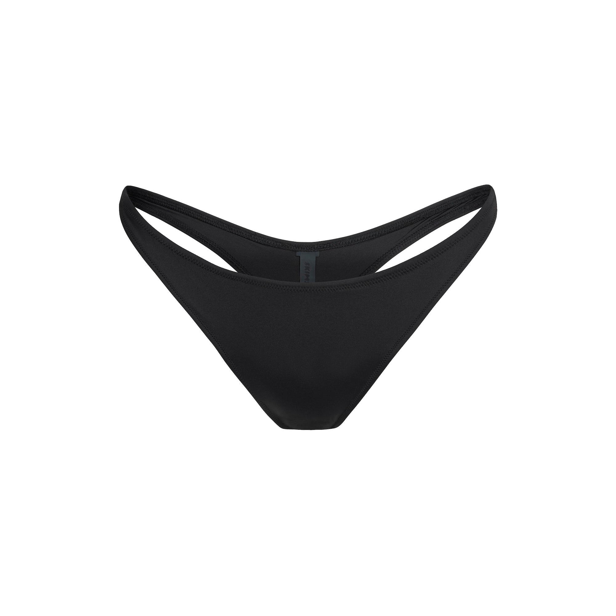 SKIMS SIGNATURE SWIM THONG BIKINI BOTTOM | ONYX