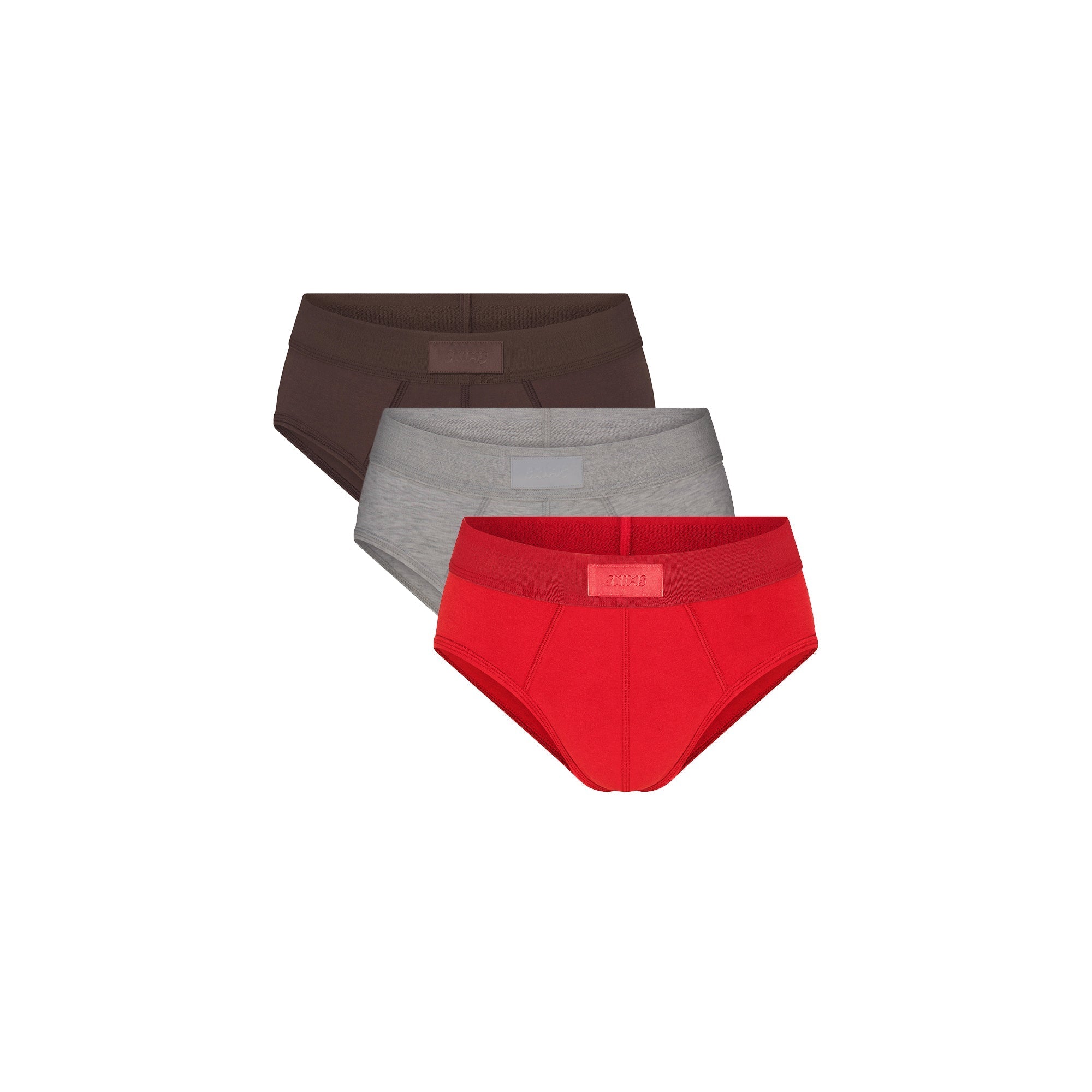 SKIMS COTTON MENS BRIEF 3-PACK | RUBY ESPRESSO MULTI
