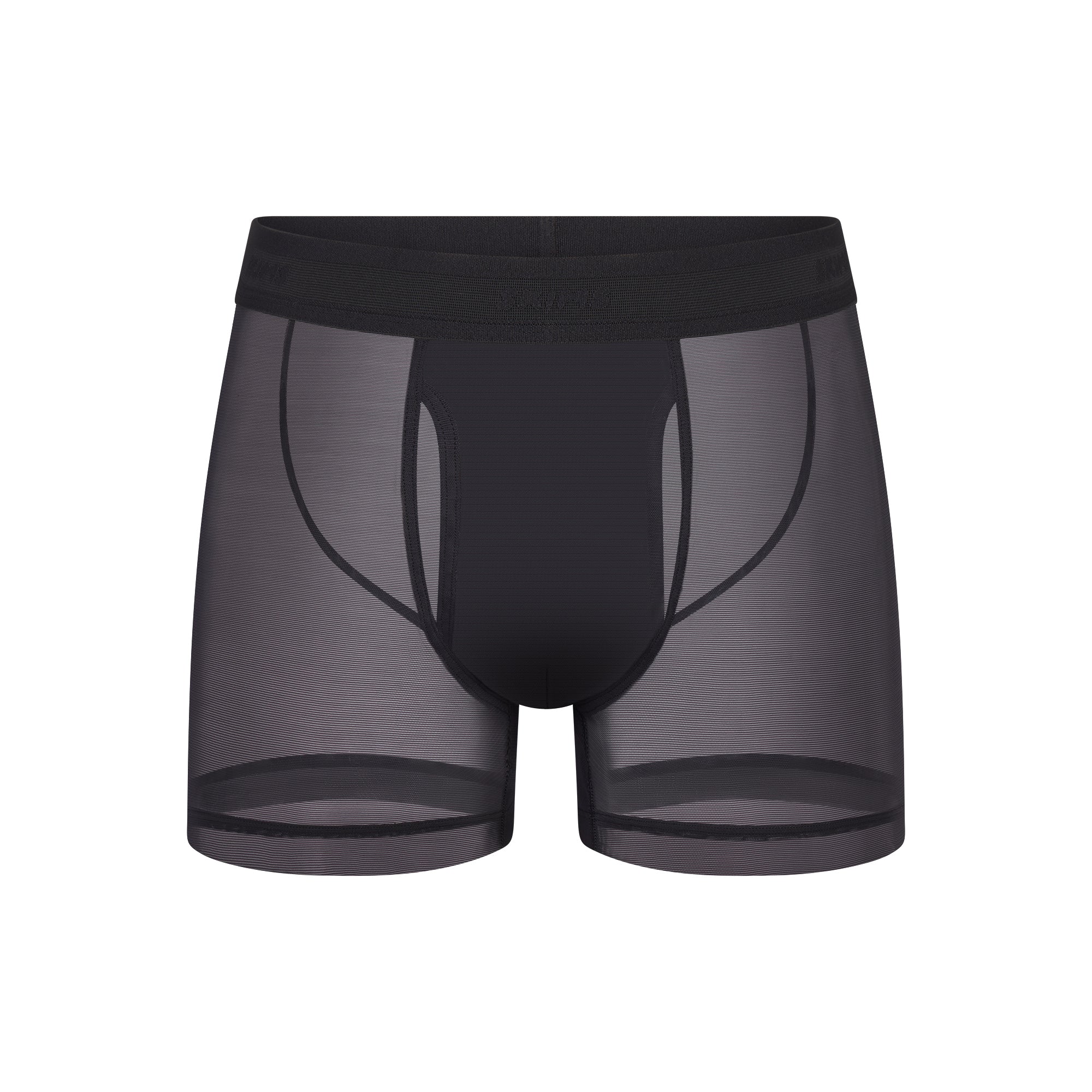 SKIMS MESH MENS 3" BOXER BRIEF | OBSIDIAN