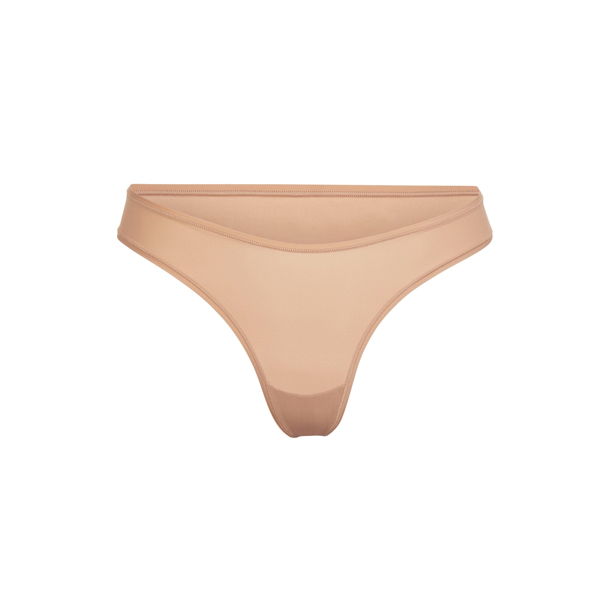 SKIMS FITS EVERYBODY DIPPED FRONT THONG | OCHRE