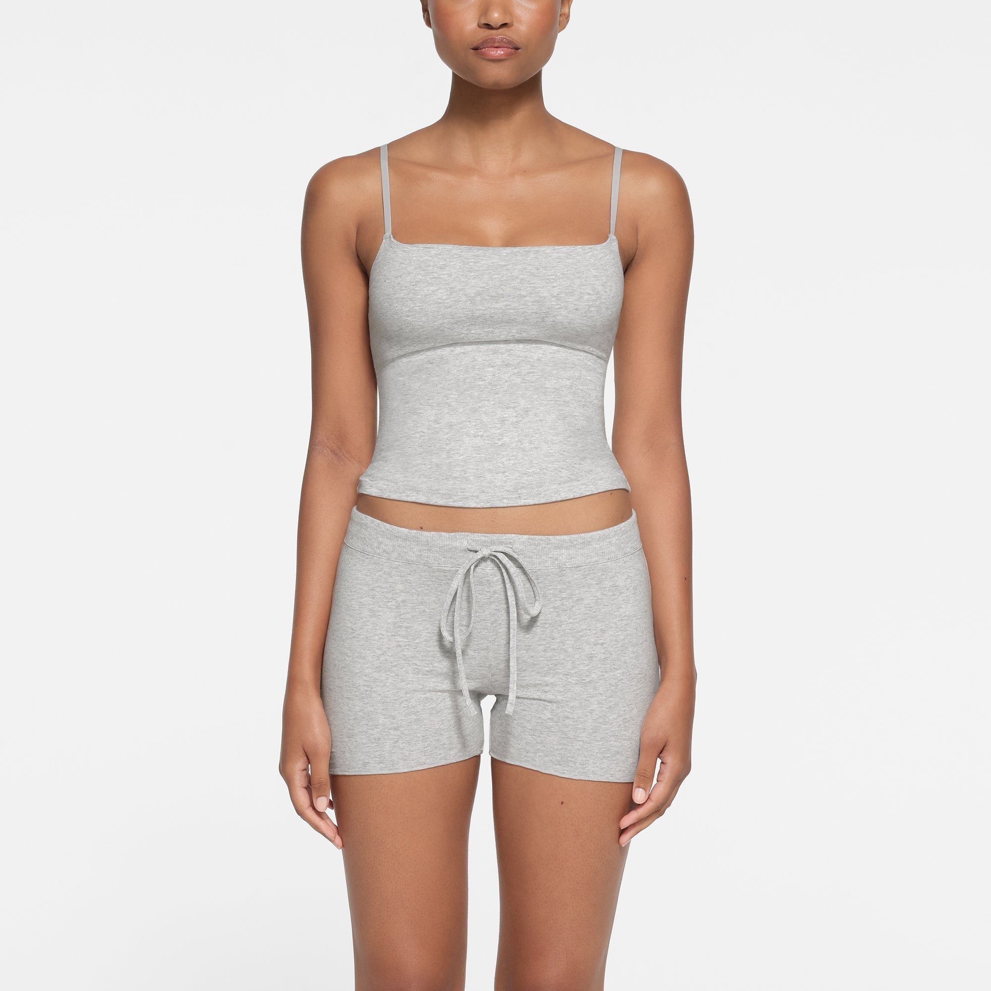 SKIMS COTTON JERSEY CAMI | LIGHT HEATHER GREY