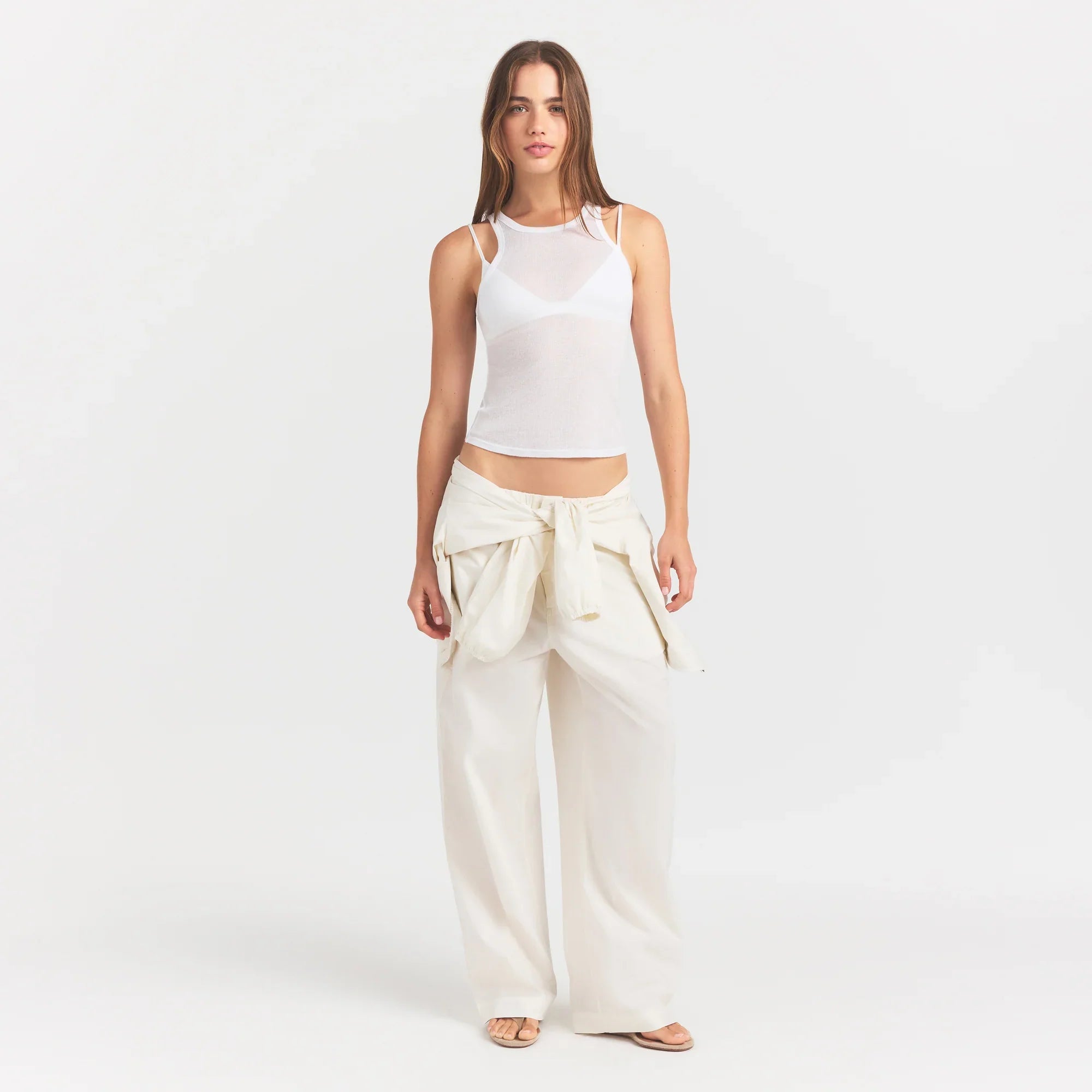 SKIMS SHEER RIB TANK | SNOW