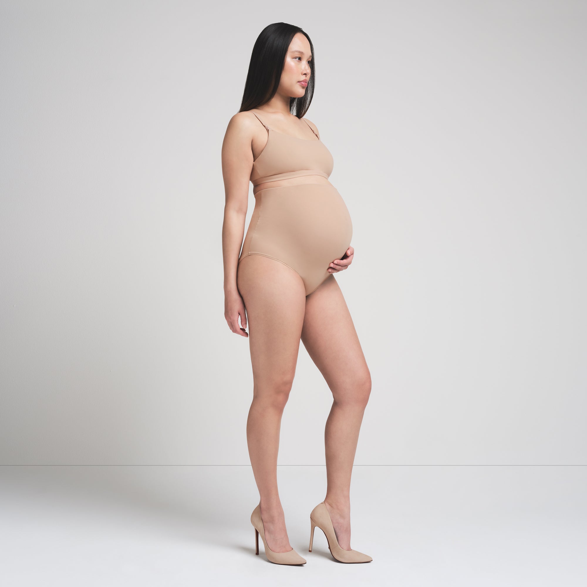 SKIMS FITS EVERYBODY MATERNITY NURSING SCOOP BRALETTE | CLAY