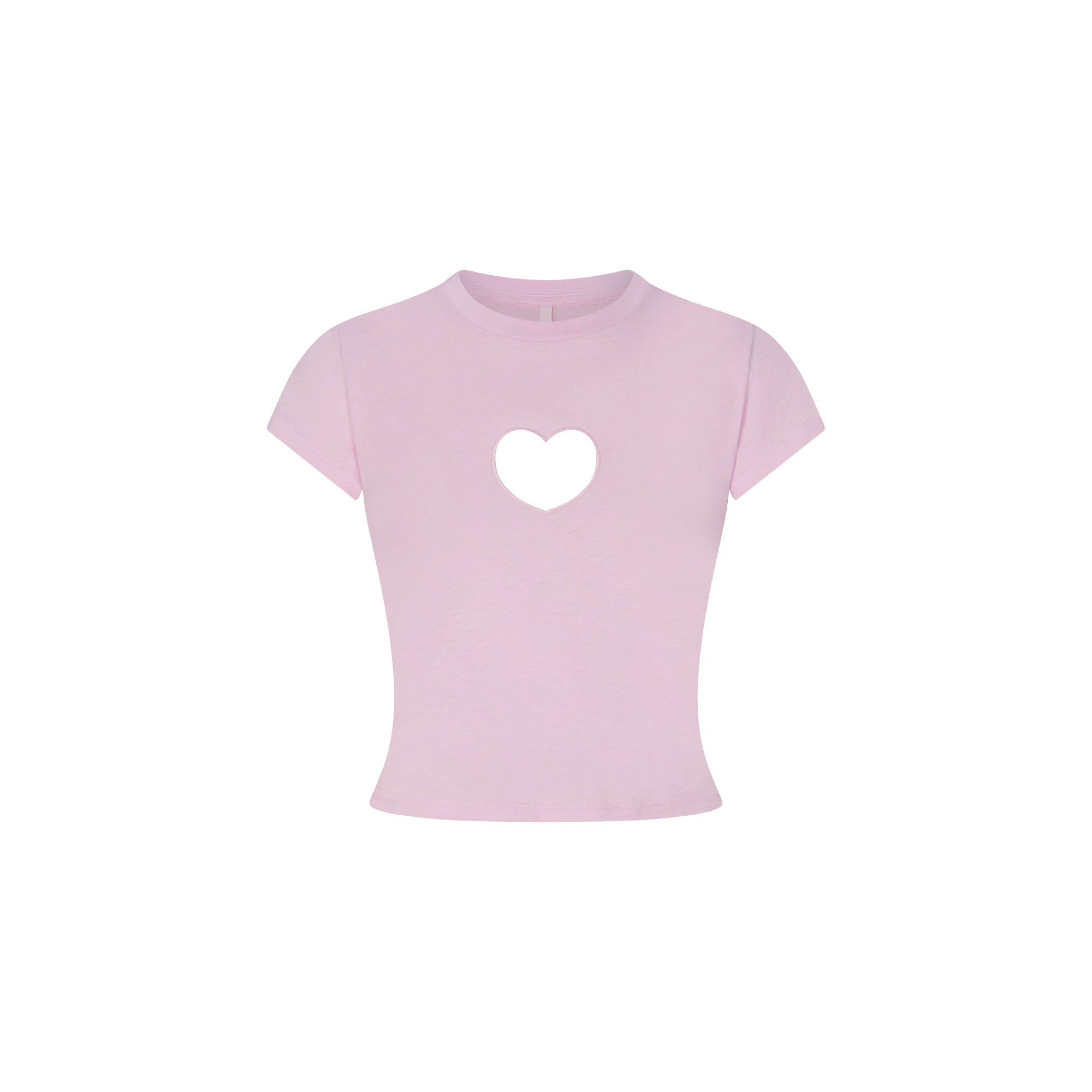 SKIMS WORN IN JERSEY HEART BABY TEE | BABY PINK