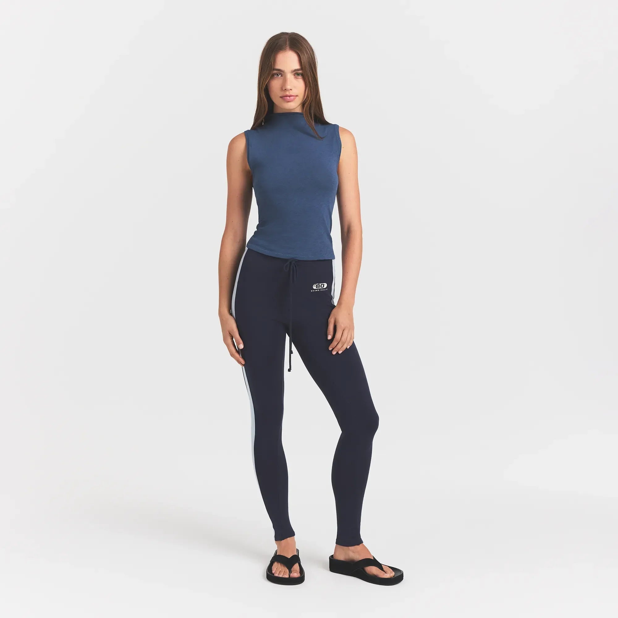 SKIMS WORN IN JERSEY MOCK NECK TANK | INDIGO