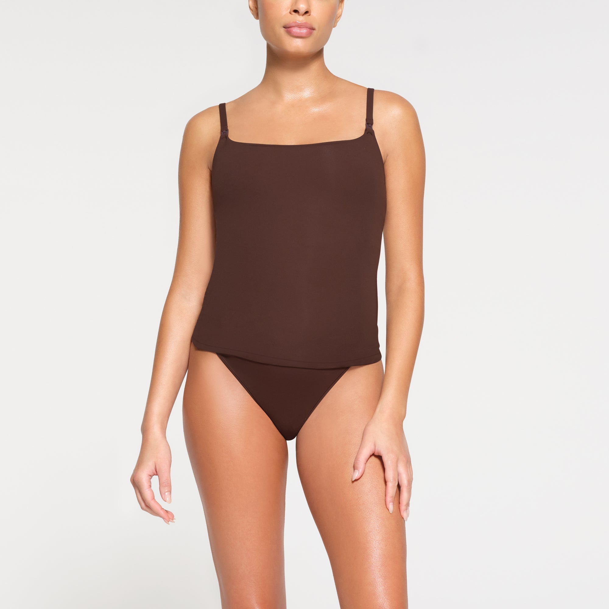 SKIMS FITS EVERYBODY MATERNITY NURSING TANK | COCOA