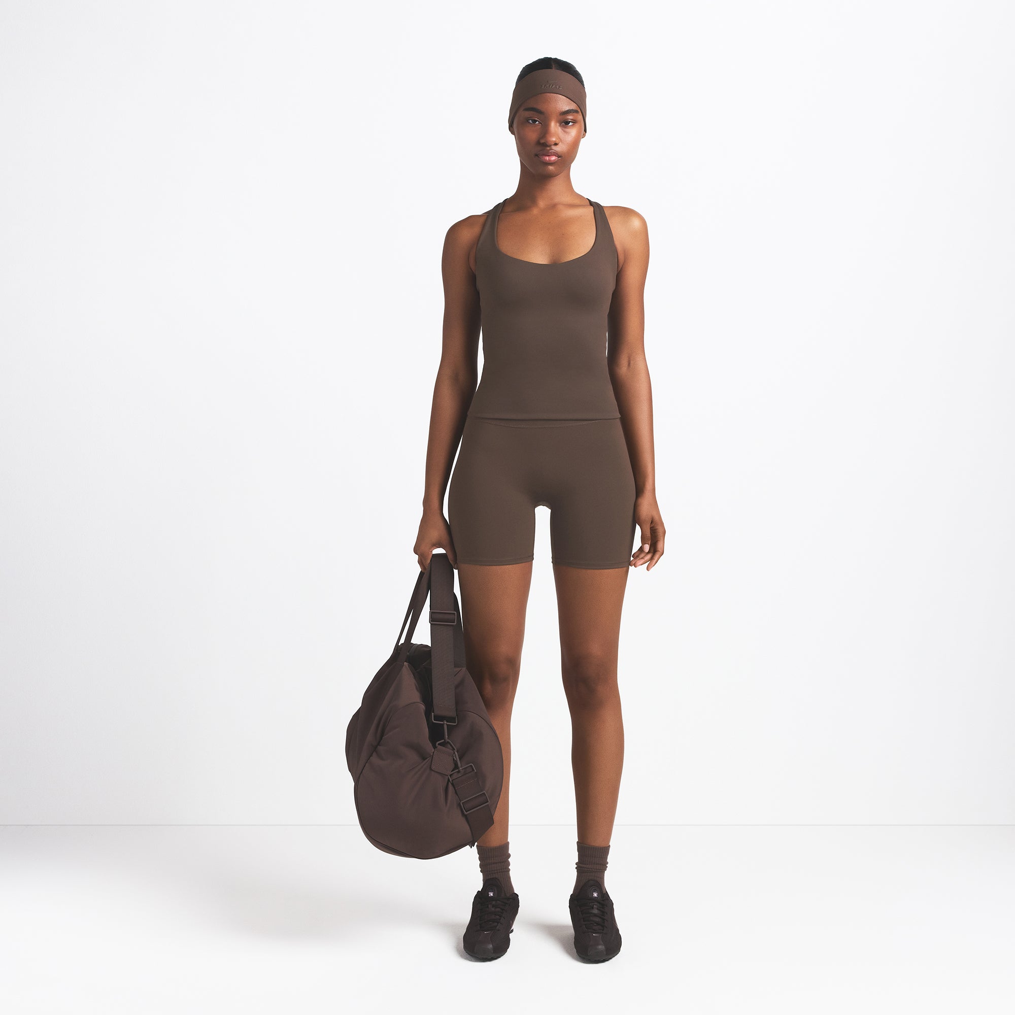 NikeSKIMS MATTE RACER BACK TANK | DARK SEPIA