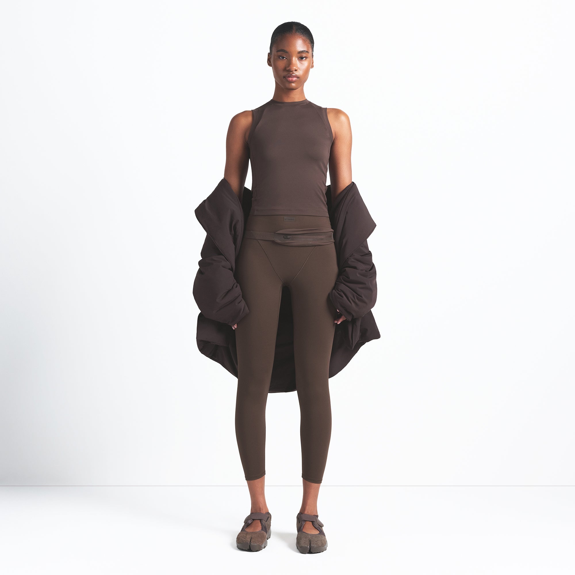 NikeSKIMS AIRY MUSCLE TEE | DARK SEPIA