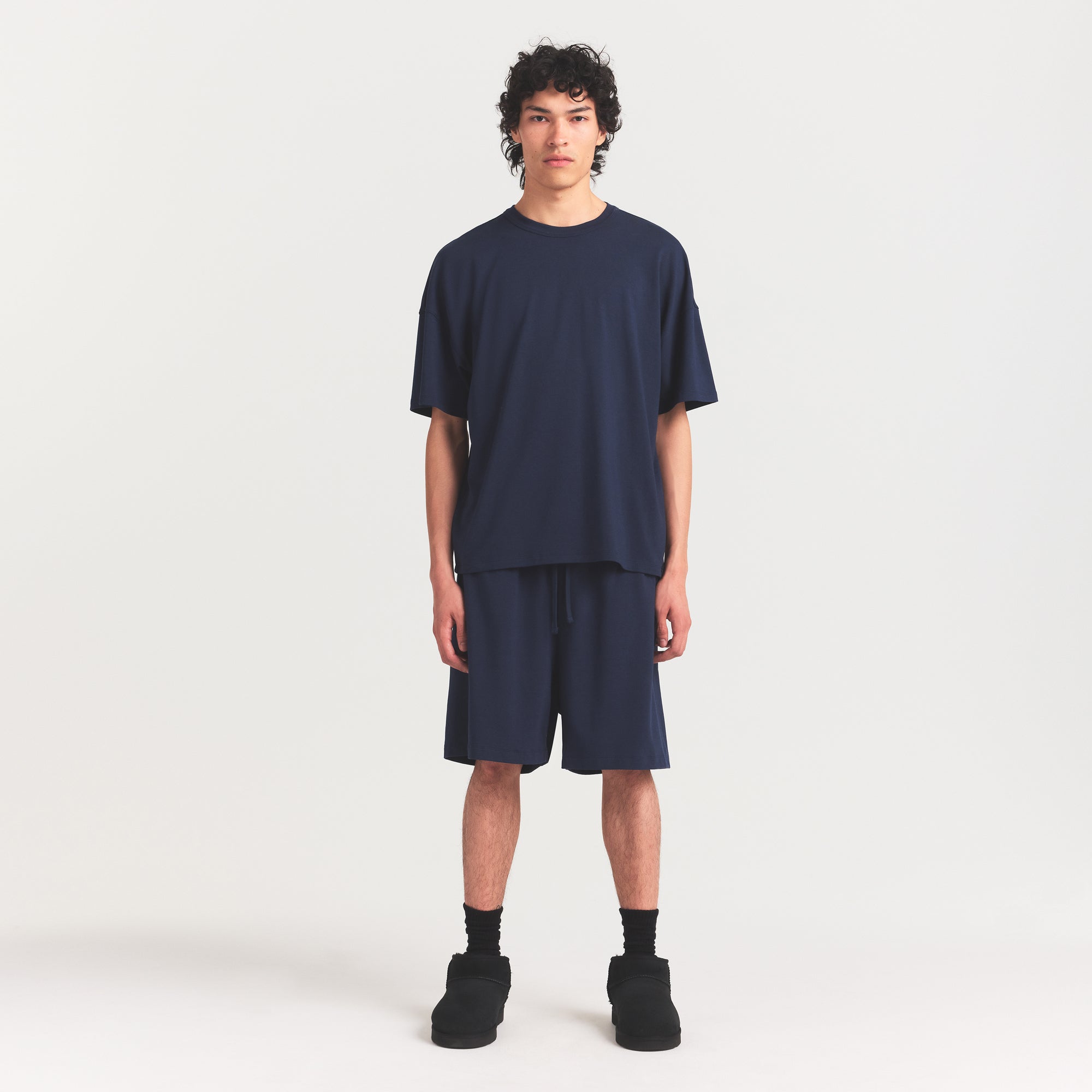 SKIMS JERSEY LOUNGE MENS OVERBedenD T-SHIRT | NAVY