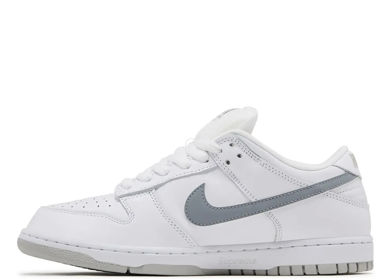 Nike Dunk Low Supreme 94 White Metallic Silver - My Suti