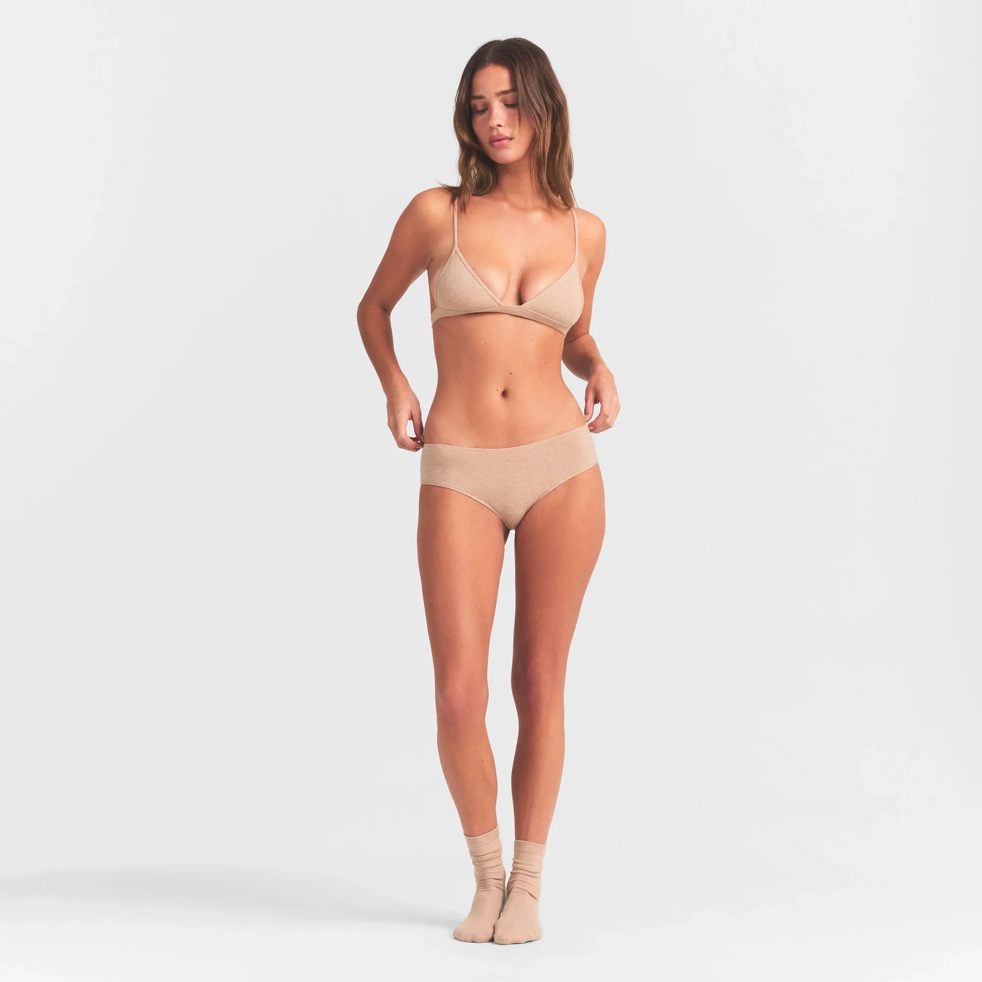 SKIMS EVERYDAY COTTON HIPSTER | CLAY HEATHER