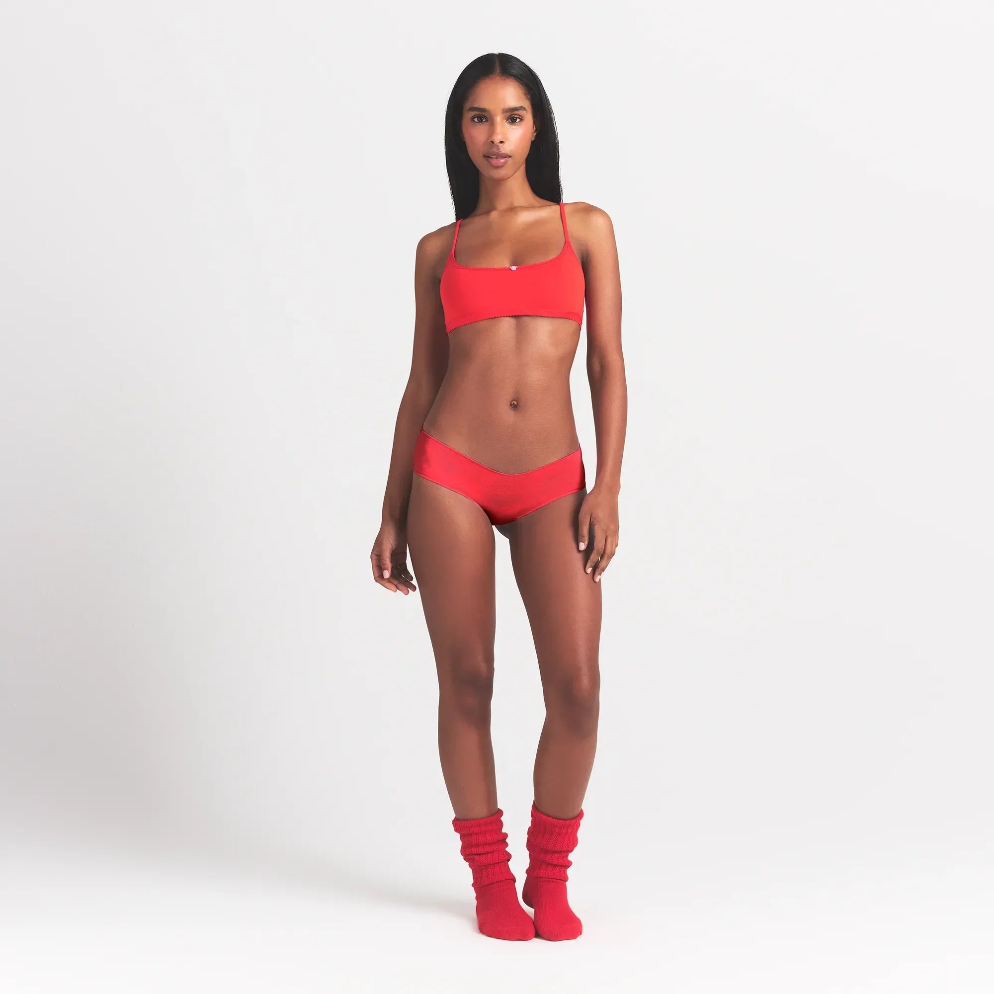 SKIMS LIGHTWEIGHT COTTON RUCHED BACK HIPSTER 10-PACK | CARNATION MULTI