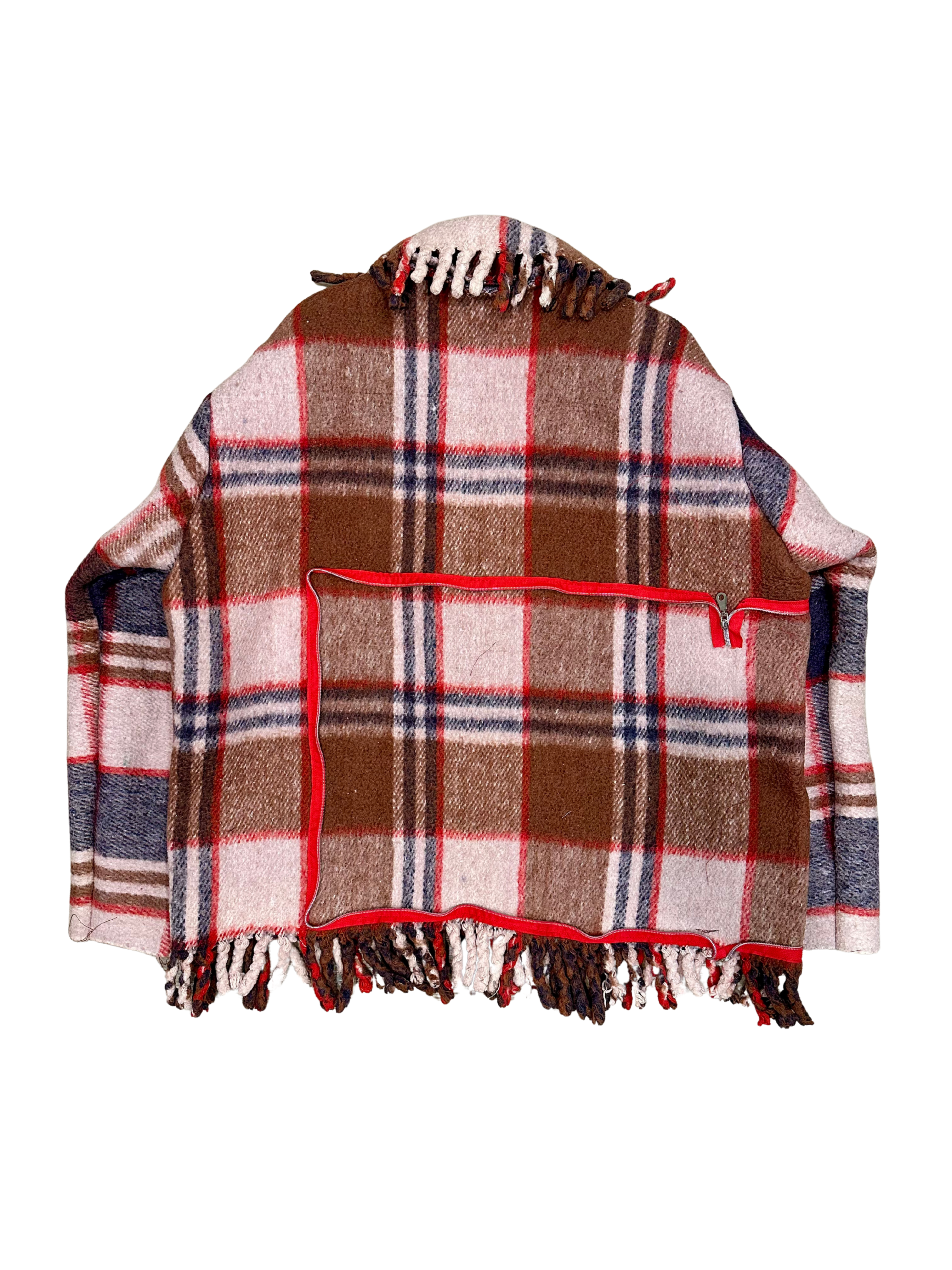 Cointel The Redline Fringe Plaid Coat