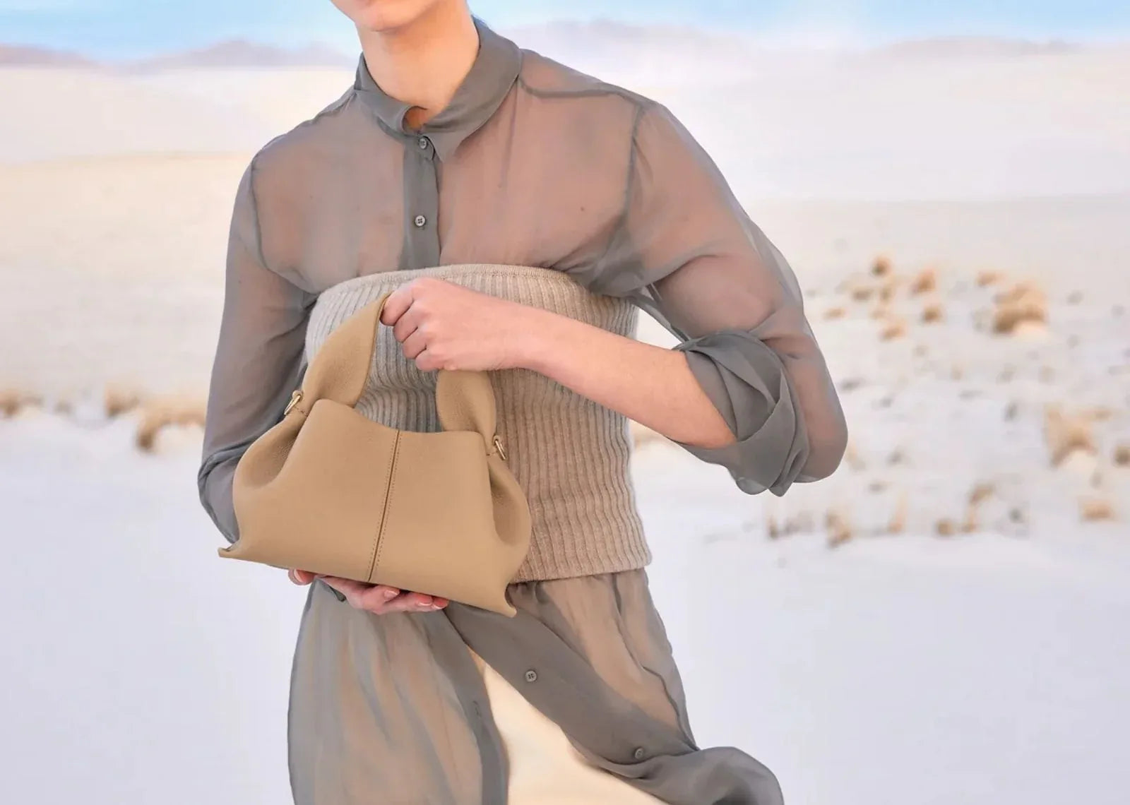 Polène Numéro Neuf Mini Edition Textured Beige - My Suti