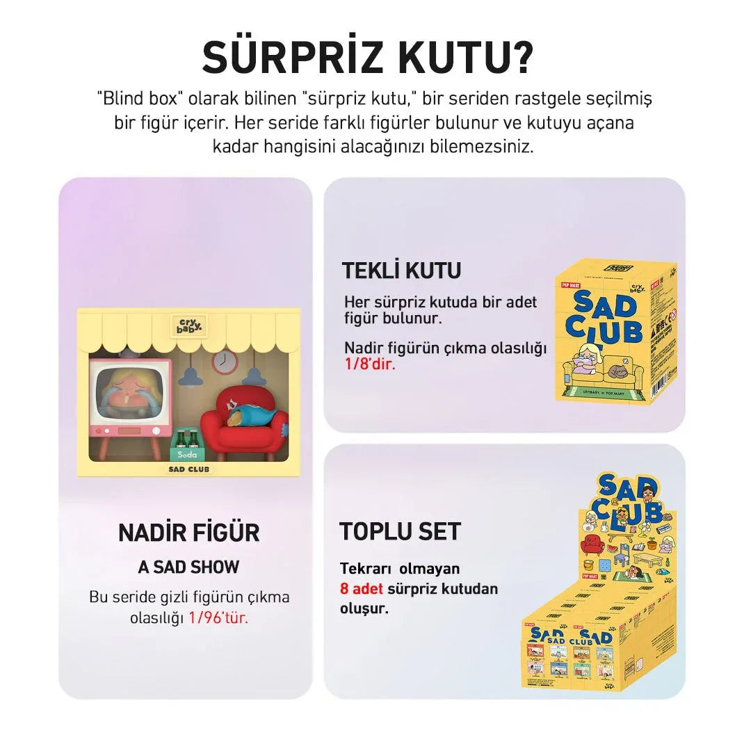 POP MART CRYAGAIN SAD CLUB SÜRPRİZ KUTU SERİSİ - My Suti