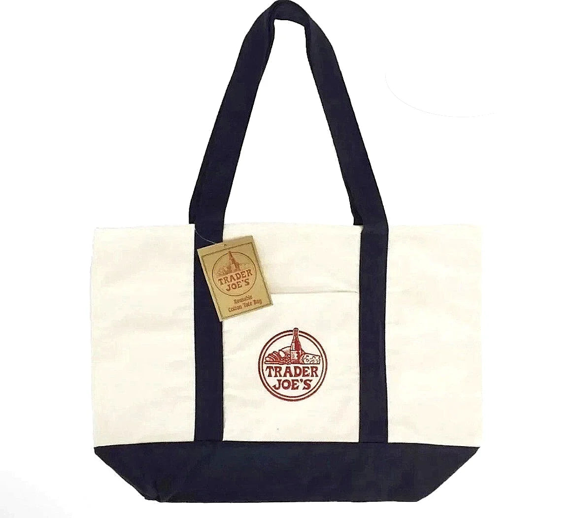 Trader Joe's Mini Canvas Tote Bag - Çanta